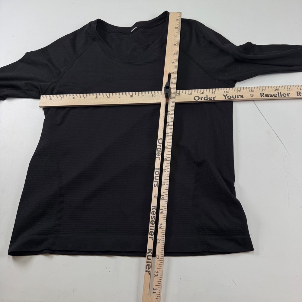 Lululemon Run Swiftly Long Sleeve Black Thumbhole Top Women's Size 8 - Picture 6 of 8